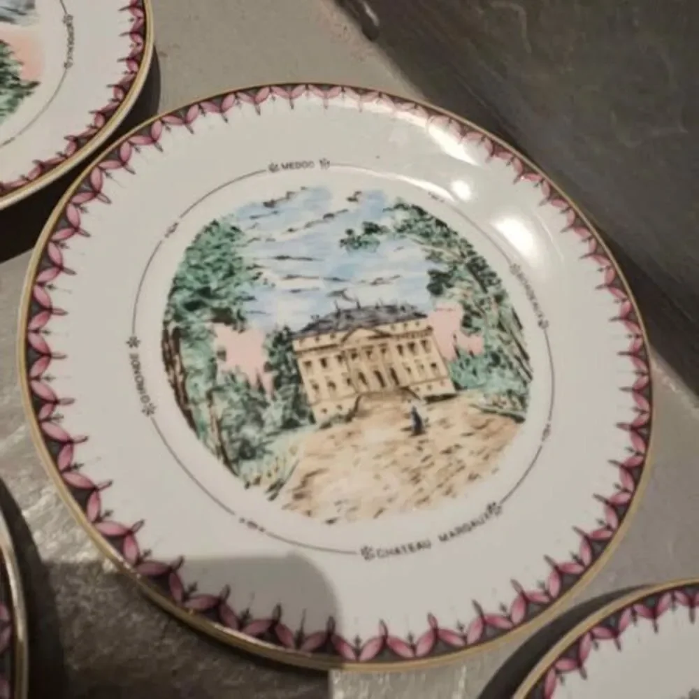 Limoges Set of 5 Phillip Deshoulieres Canape Plates 5 3/4